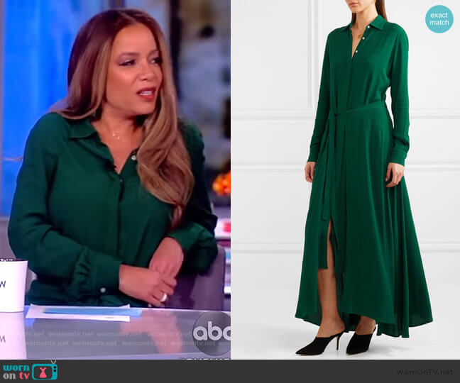 Crepe maxi dress by Rosetta Getty worn by Sunny Hostin on The View