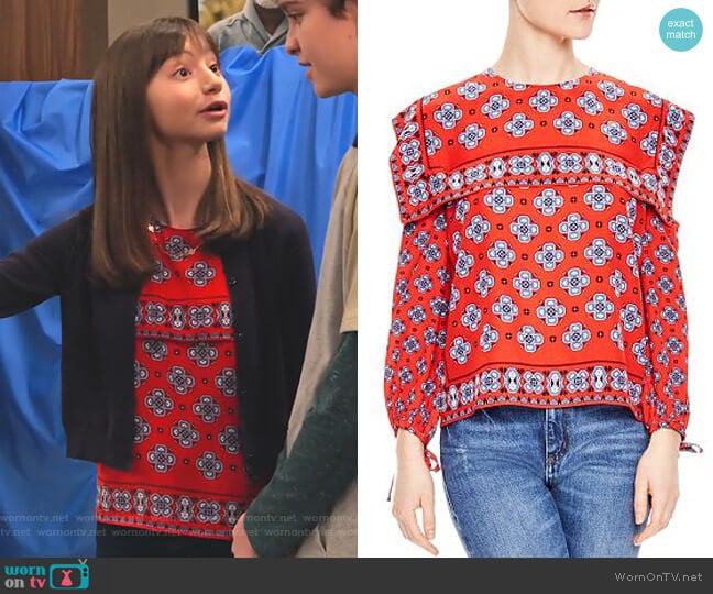 Dalla Top by Sandro worn by Molly (Lauren Lindsey Donzis) on No Good Nick