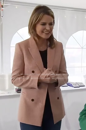 Savannah’s pink checked blazer on Today