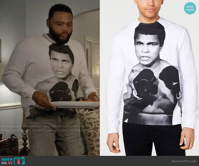 Sean John Muhammad Ali Graphic Sweatshirt worn by Andre Johnson (Anthony Anderson) on Black-ish