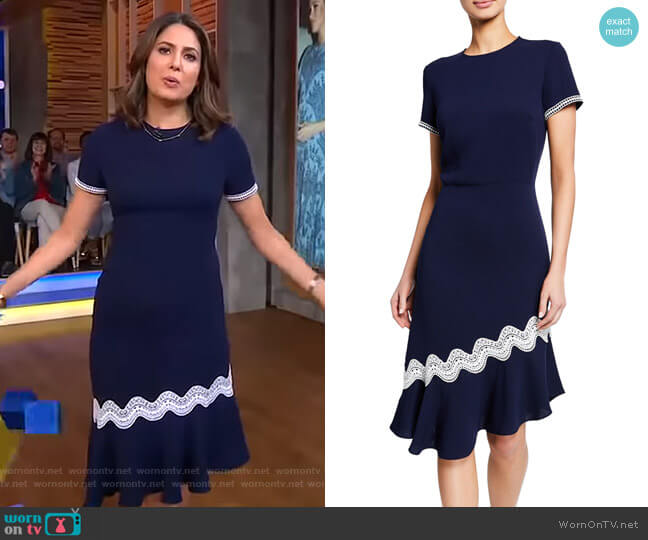 WornOnTV: Cecilia’s navy astmmetric dress on Good Morning America ...