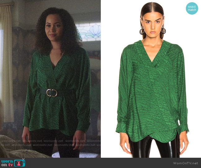 Smythe Kimono Blouse worn by Macy Vaughn (Madeleine Mantock) on Charmed