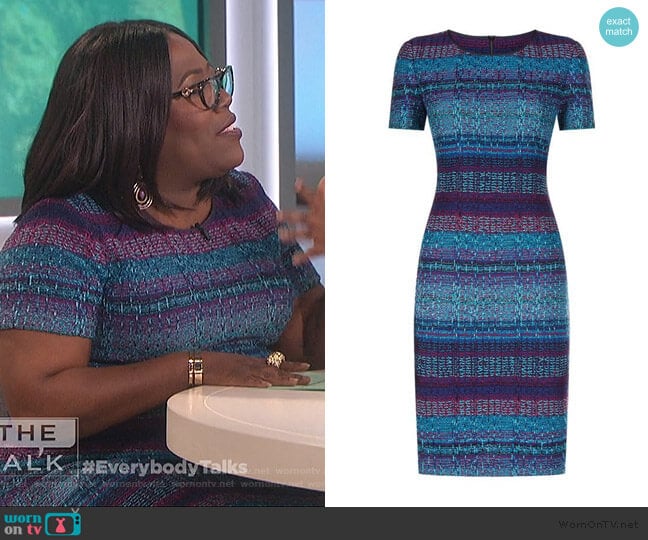 Ellah Knit Dress by St. John Collection worn by Sheryl Underwood on The Talk