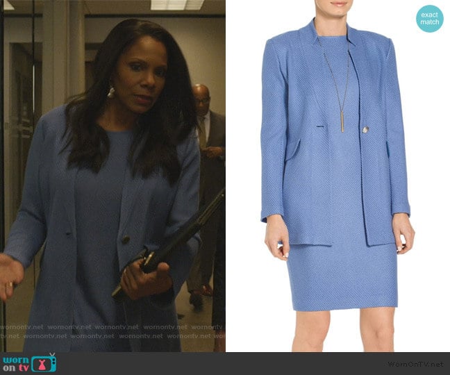 Sarga Knit Twill Jacket by St. John worn by Liz Reddick-Lawrence (Audra McDonald) on The Good Fight