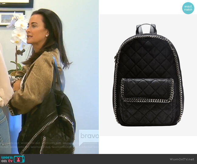 Quilted Backpack by Stella McCartney worn by Kyle Richards on The Real Housewives of Beverly Hills