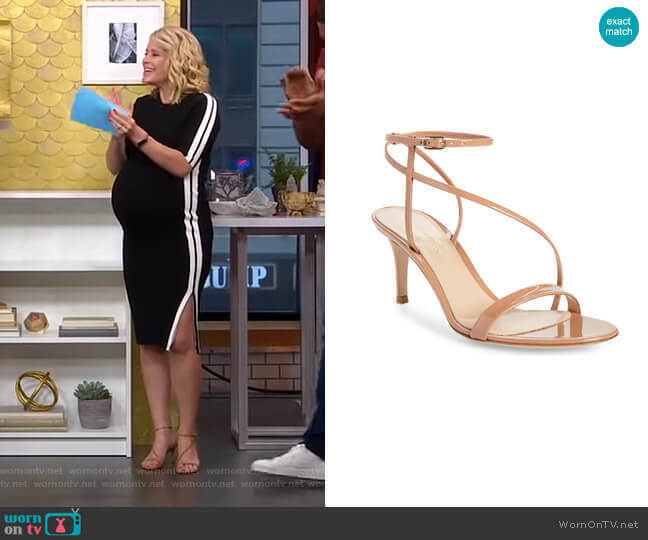 Strappy Sandal by Gianvito Rossi worn by Sara Haines on Good Morning America