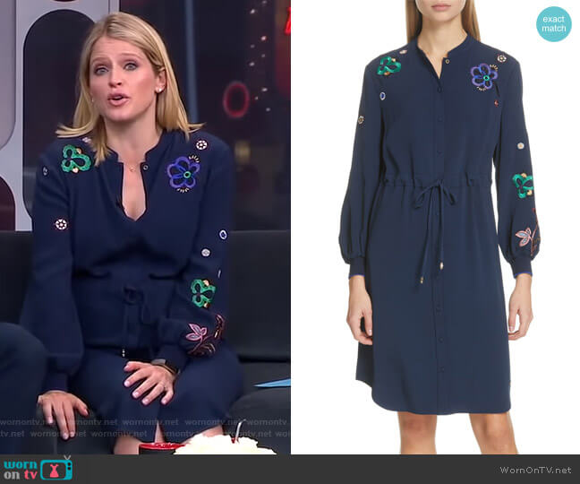 Dioss Shirtdress by Ted Baker worn by Sara Haines  on Good Morning America