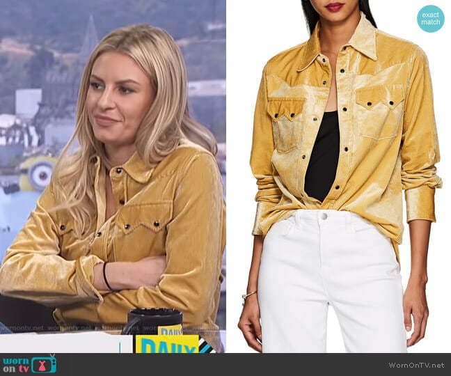 Carlota Western Blouse by The Gigi worn by Morgan Stewart on E! News