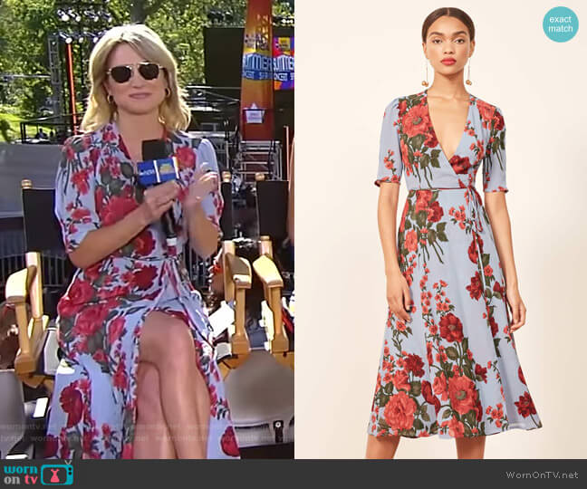 Mona Dress by Reformation worn by Amy Robach on Good Morning America