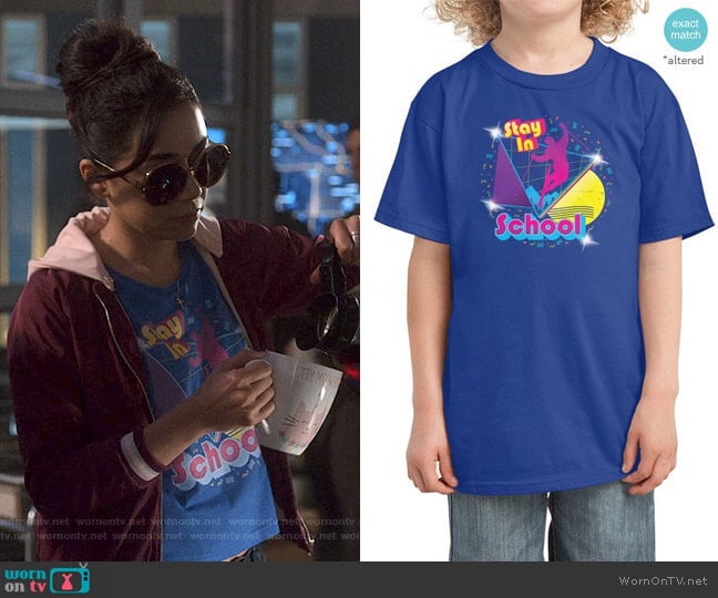 Stay in School Tee by Perry Beane at Threadless worn by Ella Lopez (Aimee Garcia) on Lucifer