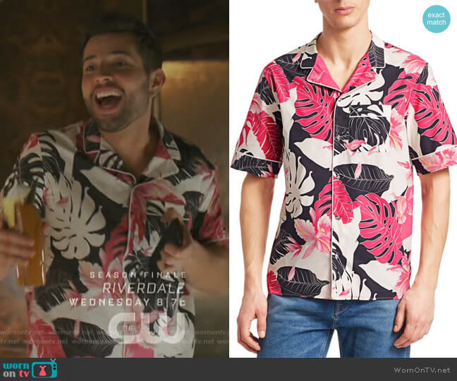 Tropical Cotton Shirt by Valentino worn by Sam Flores (Rafael de la Fuente) on Dynasty