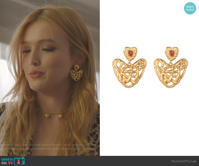 Captive Love Earrings by Valere worn by Kirby Anders (Maddison Brown) on Dynasty