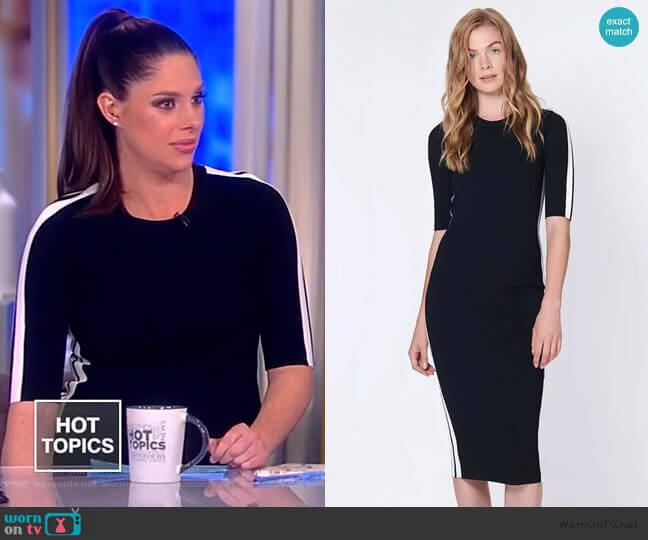 WornOnTV: Abby’s black side stripe dress on The View | Abby Huntsman ...