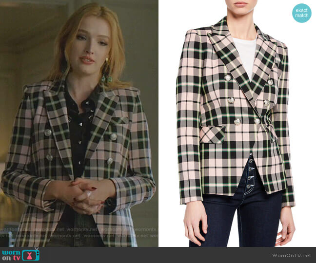 Miller Dickey Jacket by Veronica Beard worn by Kirby Anders (Maddison Brown) on Dynasty