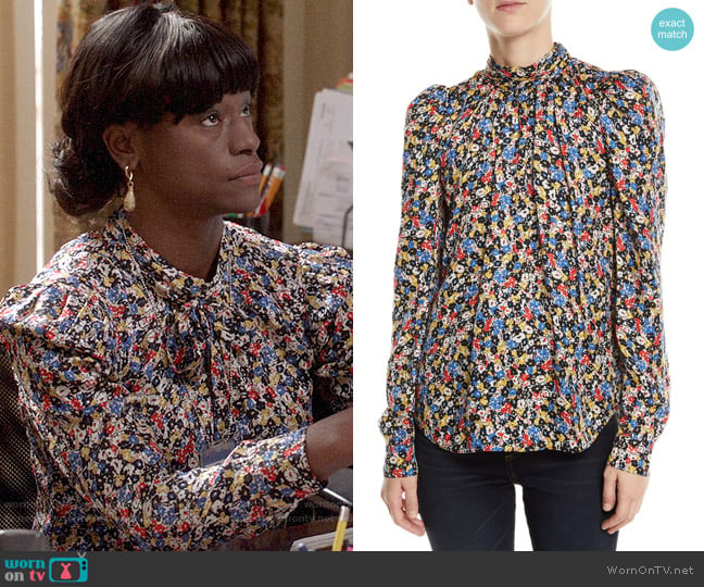 Veronica Beard Mena Blouse worn by Sue Wilson (Sufe Bradshaw) on Veep