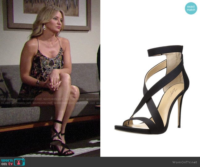 Vince Camuto Devin Sandals worn by Sharon Newman (Sharon Case) on The Young and the Restless