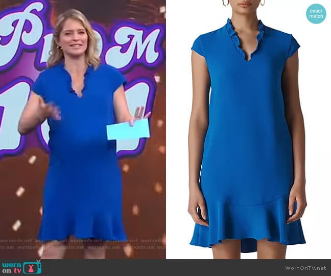 Federica Crepe Dress by Whistles worn by Sara Haines on Good Morning America