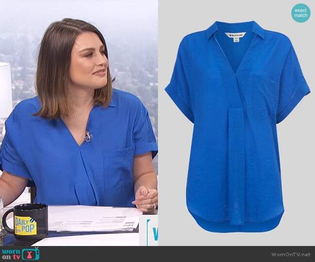 Lea Tunic Top by Whistles worn by Carissa Loethen Culiner on E! News