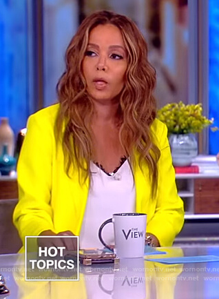Sunny’s white cami and yellow blazer on The View