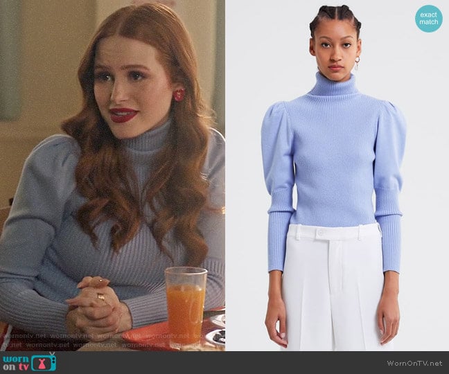 Zara Balloon Sleeve Knit Sweater worn by Cheryl Blossom (Madelaine Petsch) on Riverdale