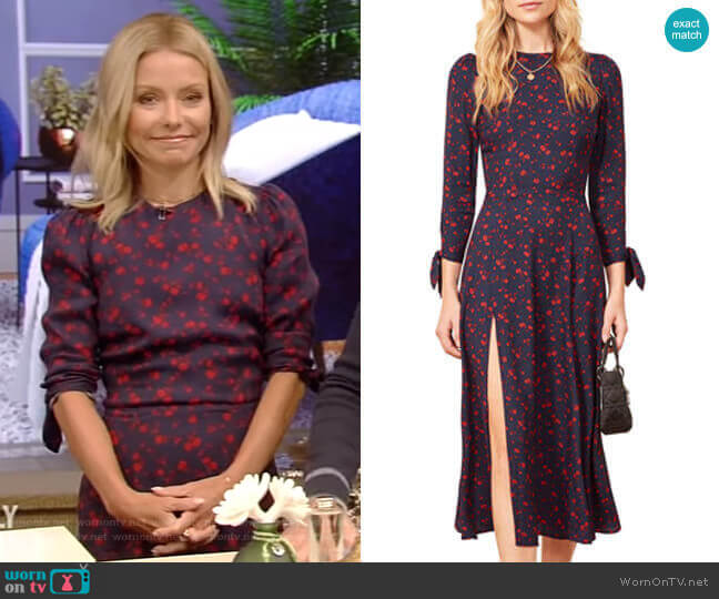 Zelda Dress by Reformation worn by Kelly Ripa on Live with Kelly and Mark