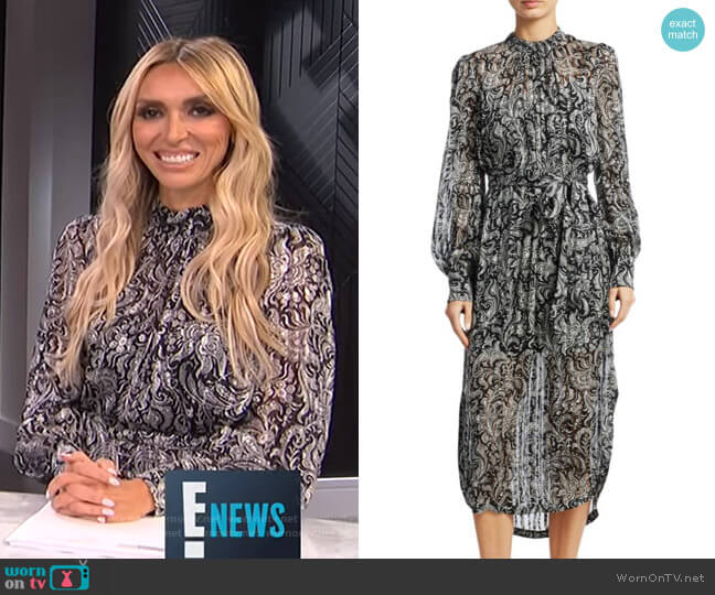 Ninety-Six Paisley Silk Dress by Zimmermann worn by Giuliana Rancic on E! News