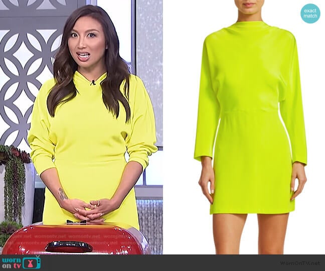 Marin Crepe Mini Dress by A.L.C. worn by Jeannie Mai on The Real