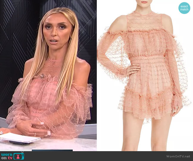 Venus Scalloped-Embroidery Romper by Alice McCall worn by Giuliana Rancic on E! News