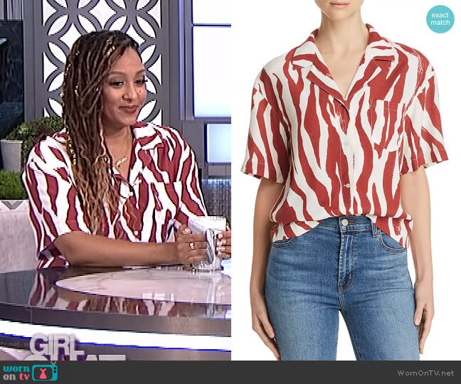 Benji Top by Anine Bing worn by Tamera Mowry on The Real