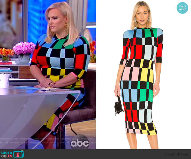 WornOnTV: Meghan’s colorblock sheath dress on The View | Meghan McCain ...