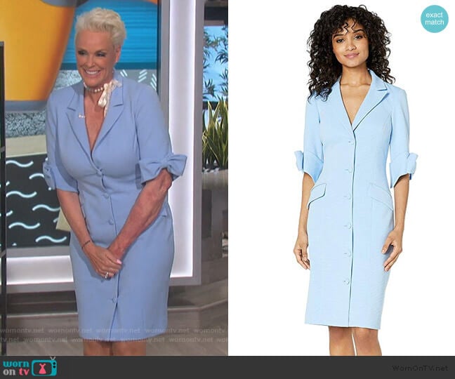 Bow Suit Dress by Badgley Mischka worn by Brigitte Nielsen on The Talk