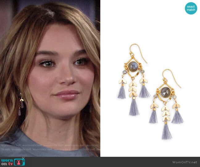 Chan Luu Tassel Drop Earrings worn by Summer Newman (Hunter King) on The Young and the Restless