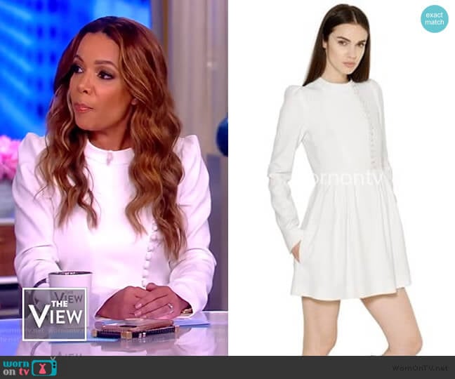 Scallped crepe mini Dress by Chloe worn by Sunny Hostin on The View