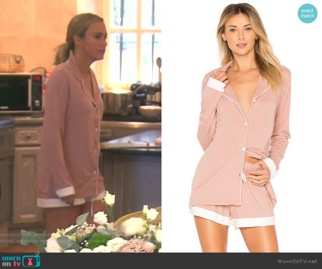 Bella Bridal PJ Set by Cosabella  worn by Teddi Mellencamp Arroyave on The Real Housewives of Beverly Hills