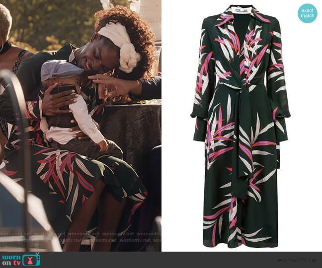 Plunge Front Wrap Dress by Diane von Furstenberg worn by Angela Archer (Samantha Marie Ware) on What/If