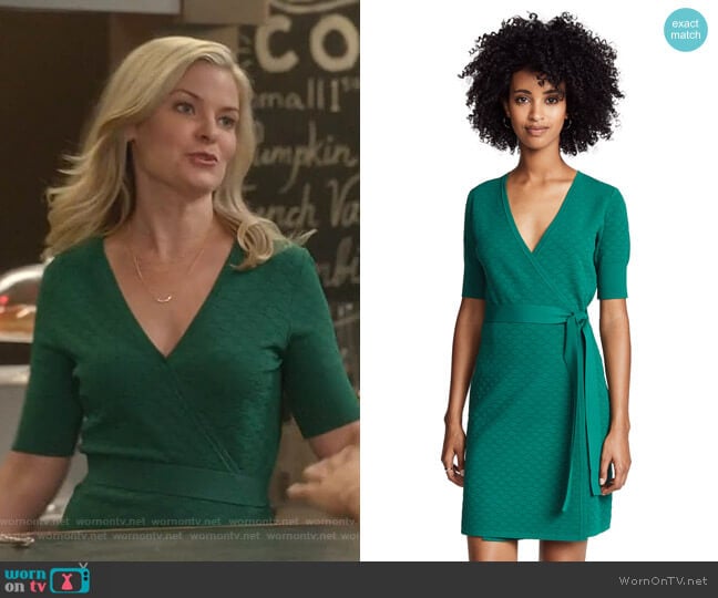 Sweater Wrap Dress by Diane von Furstenberg worn by Stephanie Borden (Kylee Evans) on Good Witch