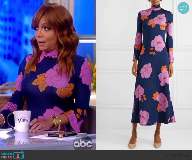 Brigitte floral-print stretch-jersey dress by Dodo Bar OR worn by Sunny Hostin on The View