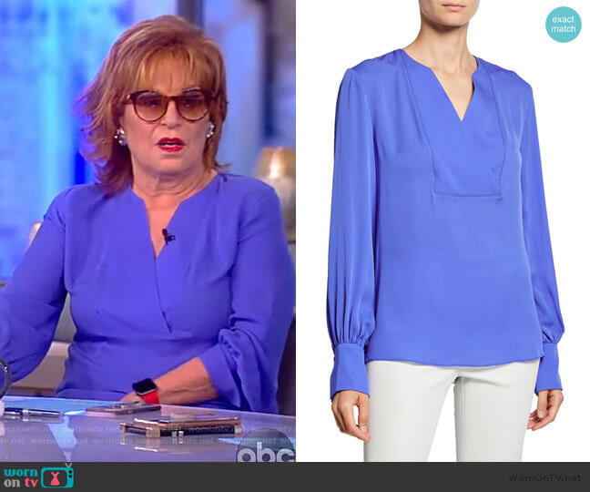 WornOnTV: Joy’s blue v-neck blouse on The View | Joy Behar | Clothes ...