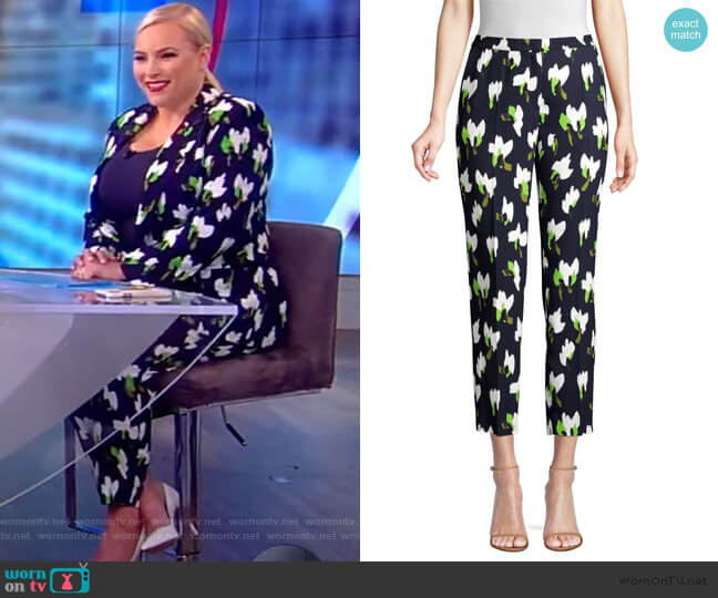 Talaranto Abstract Floral Pants by Escada worn by Meghan McCain on The View