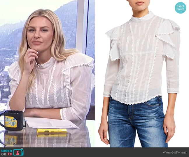 Anny Blouse by Isabel Marant Etoile worn by Morgan Stewart on E! News