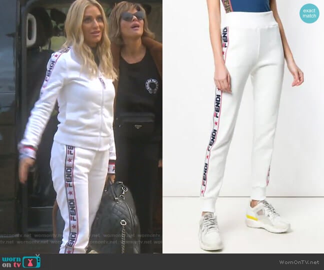 Side Band Track Pants by Fendi worn by Dorit Kemsley on The Real Housewives of Beverly Hills