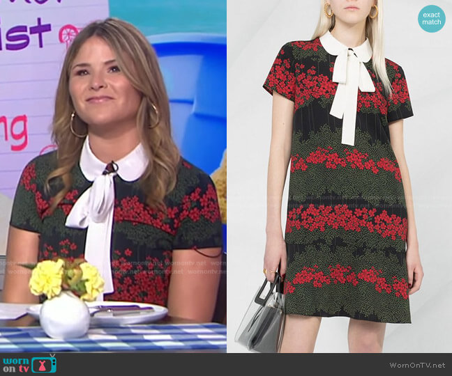 Floral Print Dress by RED Valentino worn by Jenna Bush Hager on Today