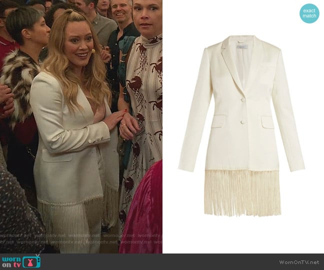 Jose Fringed Blazer by Gabriela Hearst worn by Kelsey Peters (Hilary Duff) on Younger