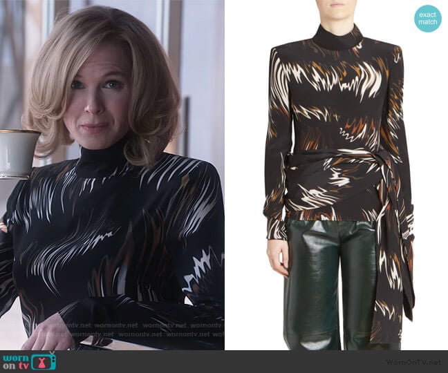 Abstract Print Blouse by Givenchy worn by Anne Montgomery (Renee Zellweger) on What/If