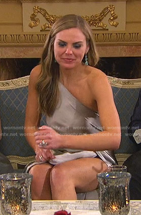 Hannah's grey one-shoulder gown on The Bachelorette
