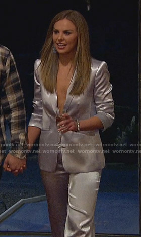Hannah's silver suit on The Bachelorette