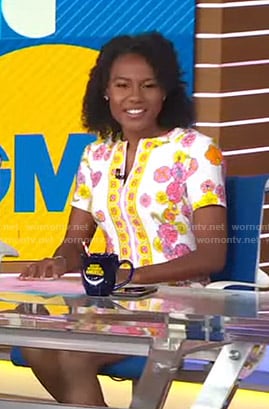 WornOnTV: Janai’s white floral dress on Good Morning America | Janai