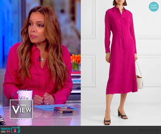 WornOnTV: Sunny’s pink silk dress on The View | Sunny Hostin | Clothes ...