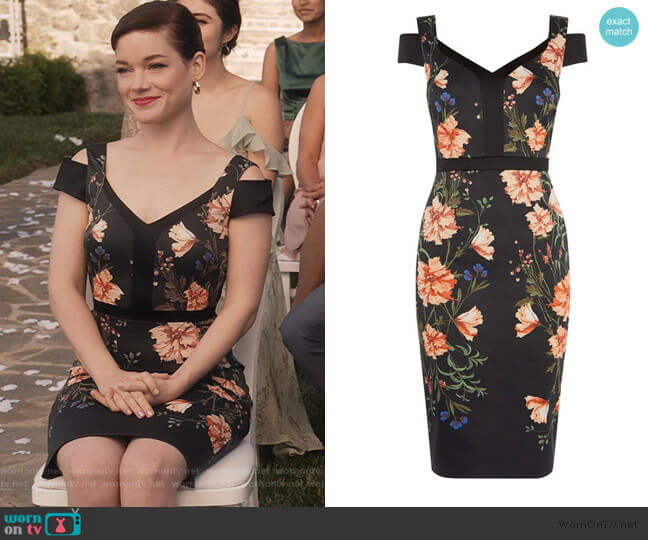 Floral Bodycon Dress by Karen Millen worn by Lisa Donovan (Jane Levy) on What/If