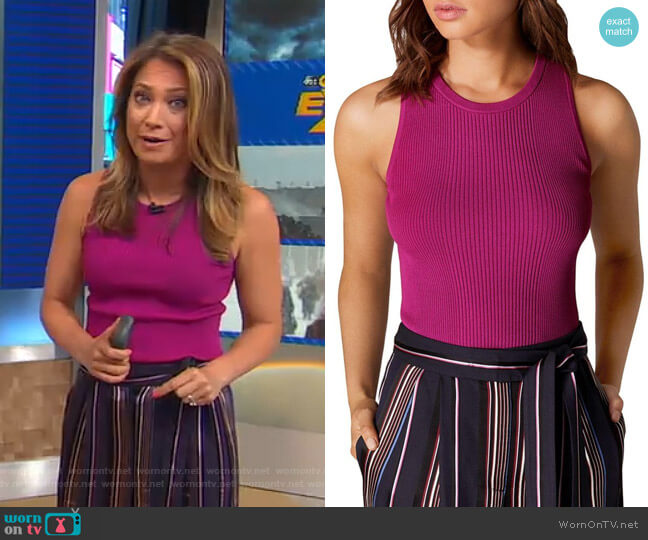 Knit Tank Top by Karen Millen  worn by Ginger Zee on Good Morning America